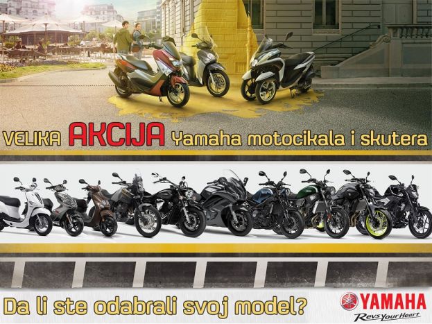 Yamaha jesenski popusti za motocikle i skutere